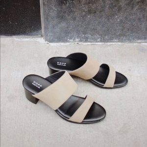 Women's Two-Strap Sandal in Beige